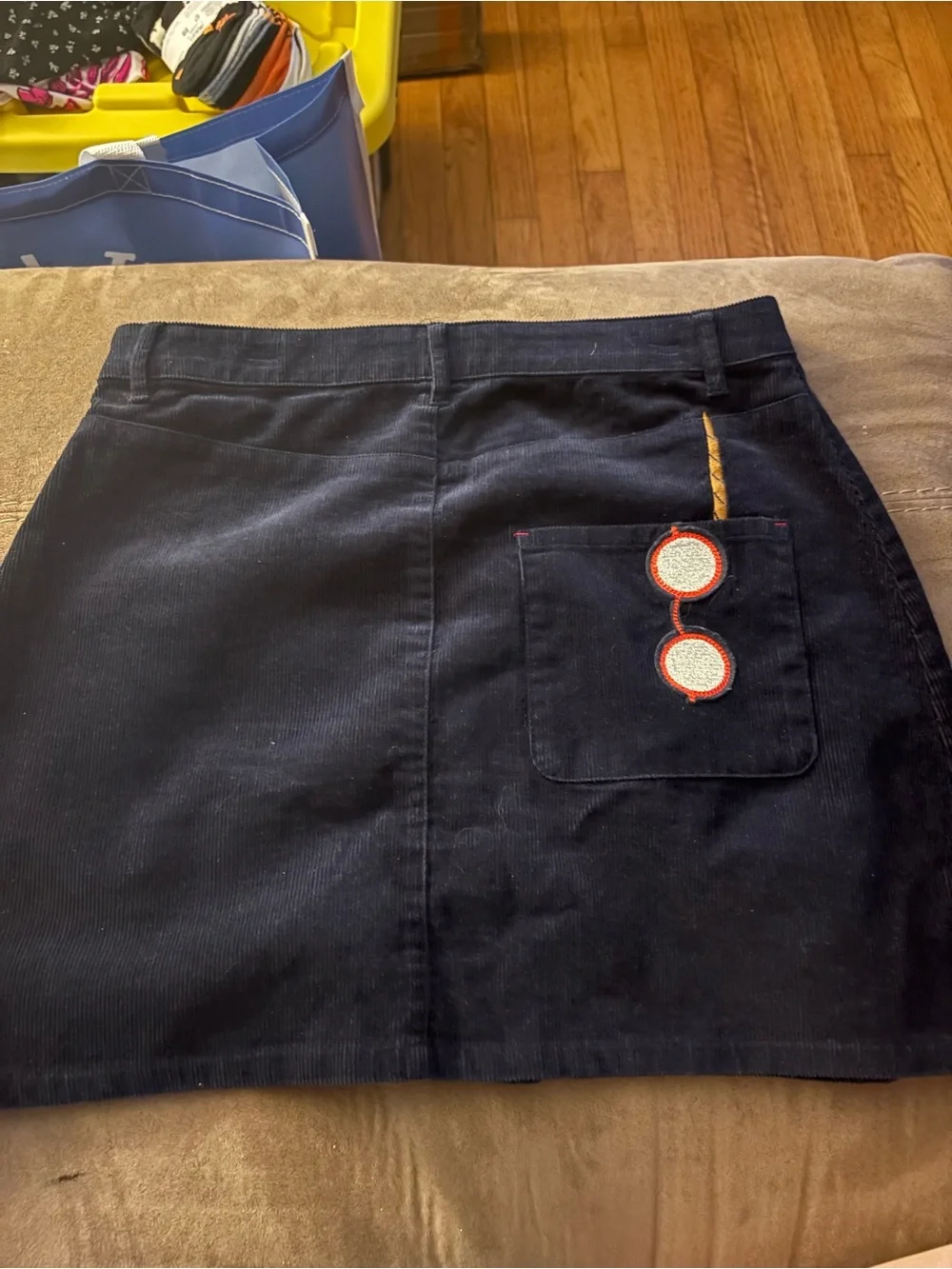 Mini Boden - Harry Potter - Corduroy Button-Front Skirt with Star Embroidery